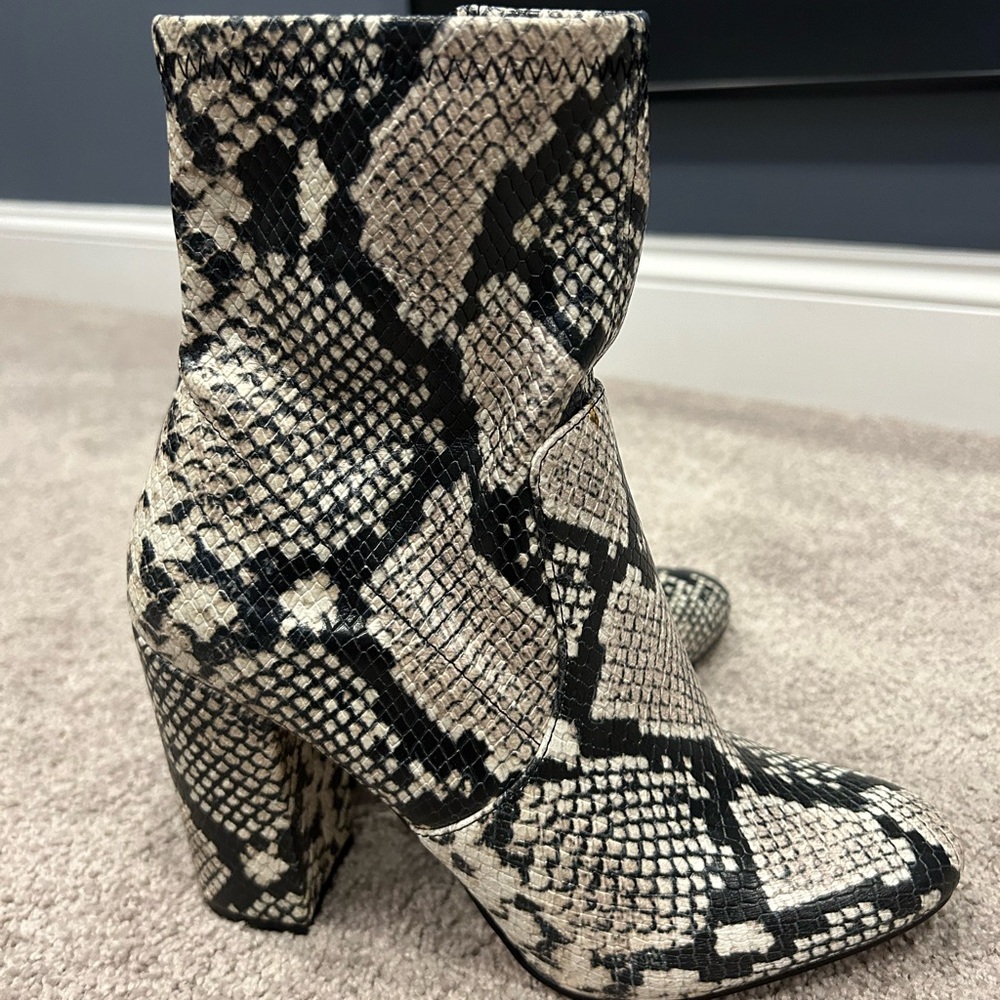 Aldo snake print calf length boot. Size 7